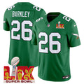 Men's Philadelphia Eagles Kelly Green Super Bowl LIX Patch Vapor Limited Jersey - All Stitched