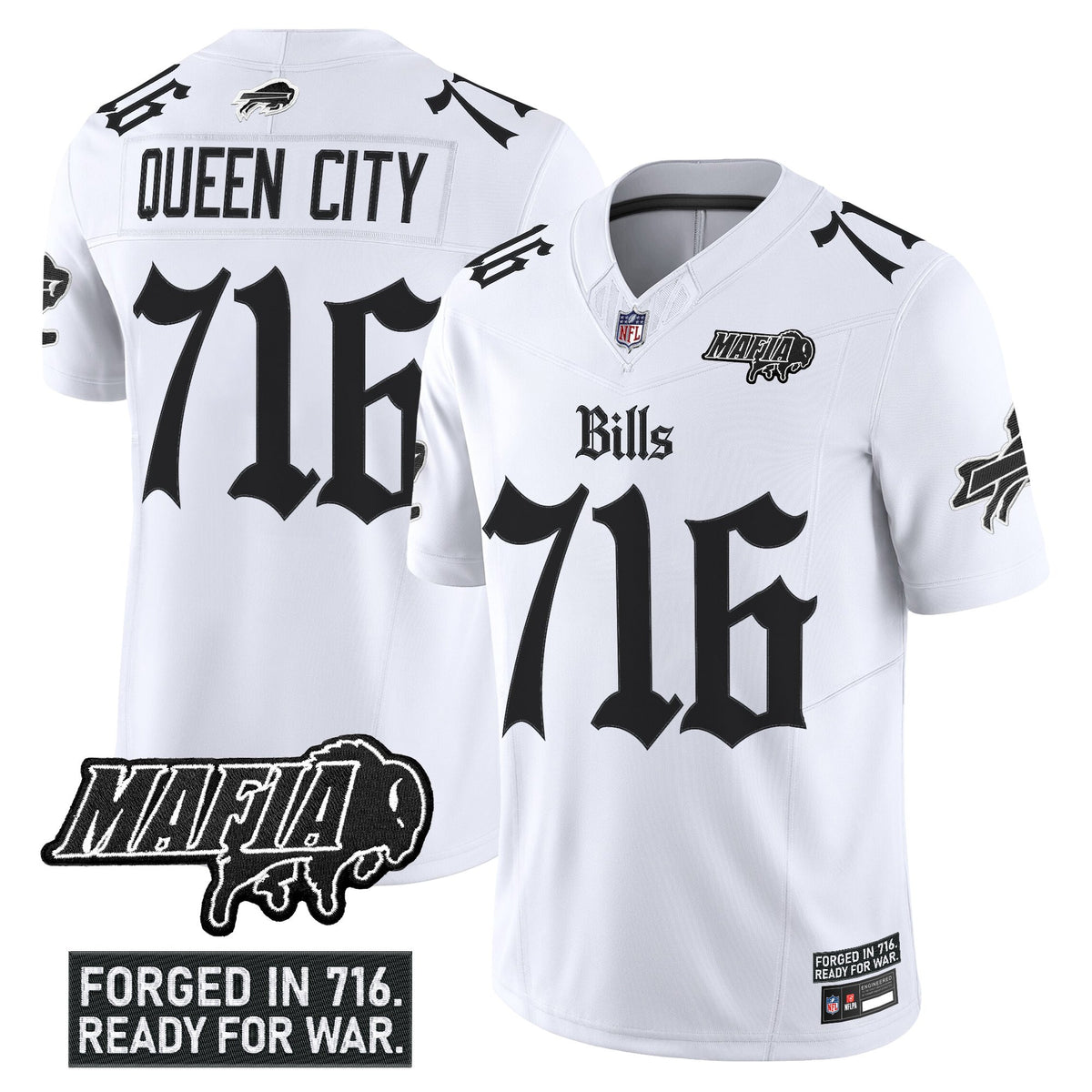 Men's Buffalo Bills 'Gothic Cold Front Edition' Vapor Limited Jersey V2 - All Stitched