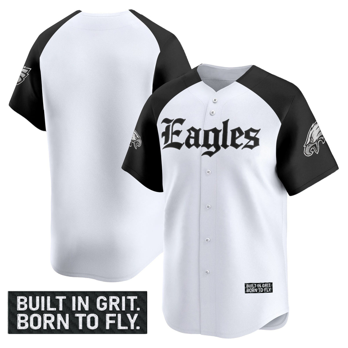 Men's Philadelphia Eagles 'Gothic Philly Edition' Vapor Baseball Jersey - All Stitched