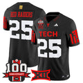 Men's Texas Tech Red Raiders 2025 Vapor Limited Jersey - 100th Anniversary Patch - All Stitched