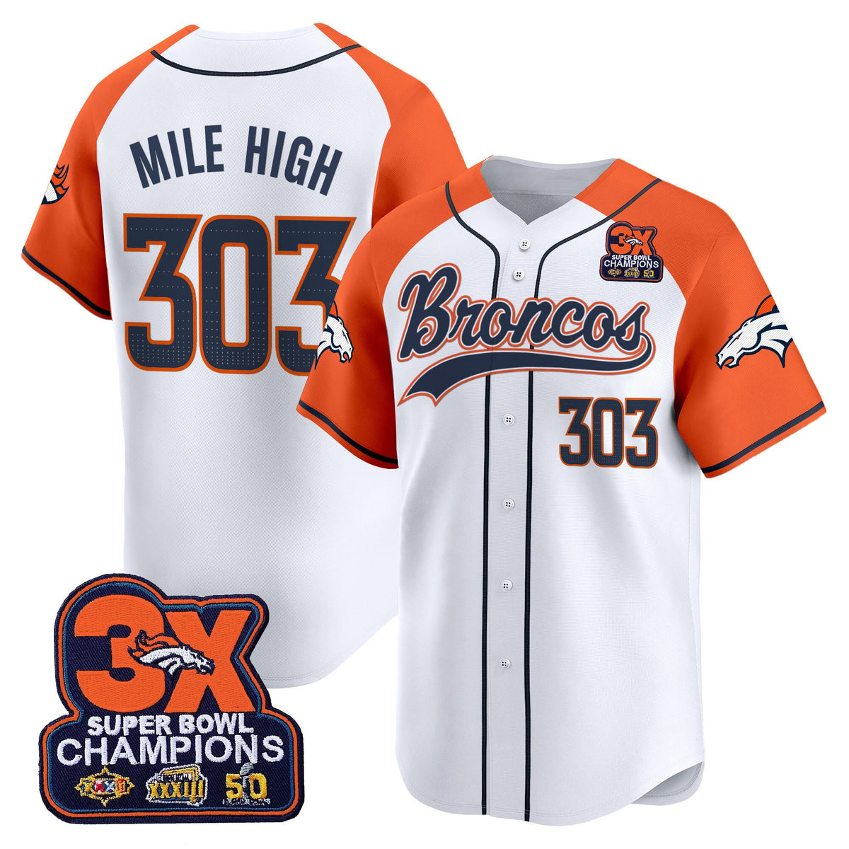 Men's Denver Broncos 2025 Vapor Baseball Jersey - All Stitched