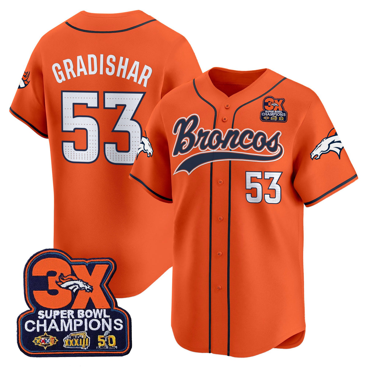 Men's Denver Broncos 2025 Vapor Baseball Jersey - All Stitched