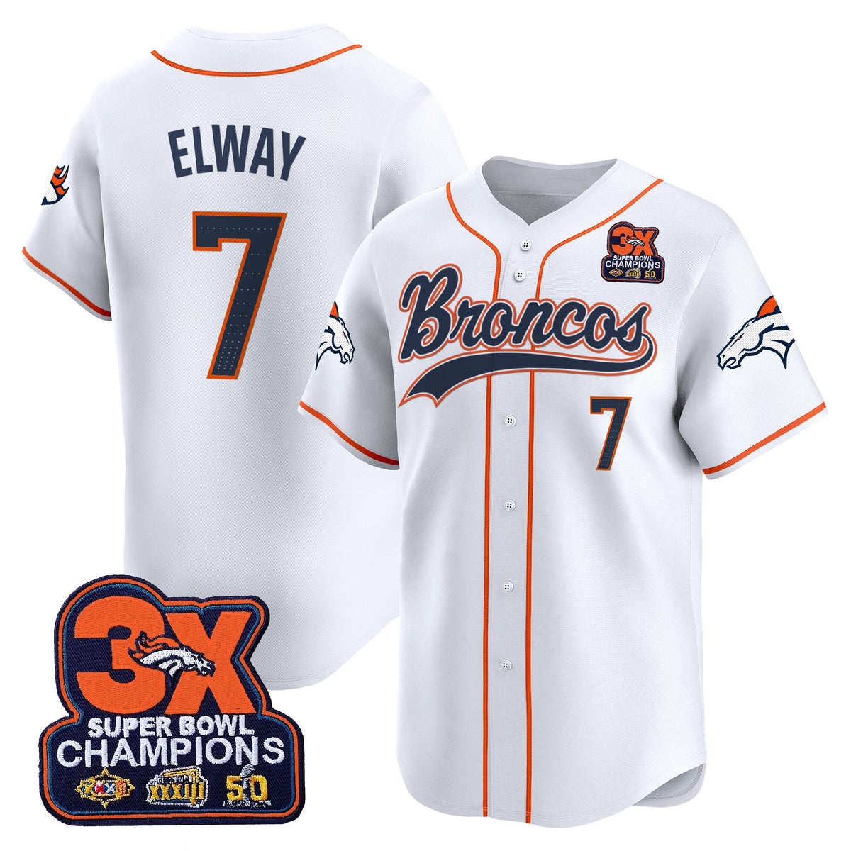 Men's Denver Broncos 2025 Vapor Baseball Jersey - All Stitched