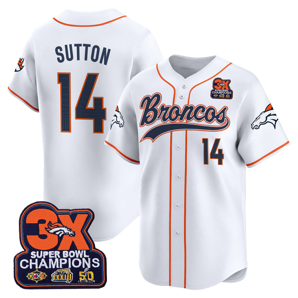 Men's Denver Broncos 2025 Vapor Baseball Jersey - All Stitched