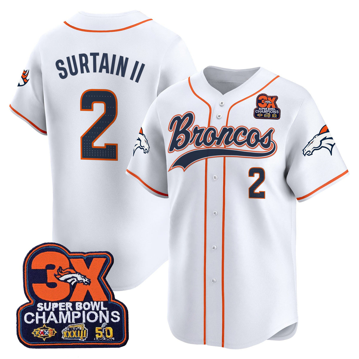 Men's Denver Broncos 2025 Vapor Baseball Jersey - All Stitched