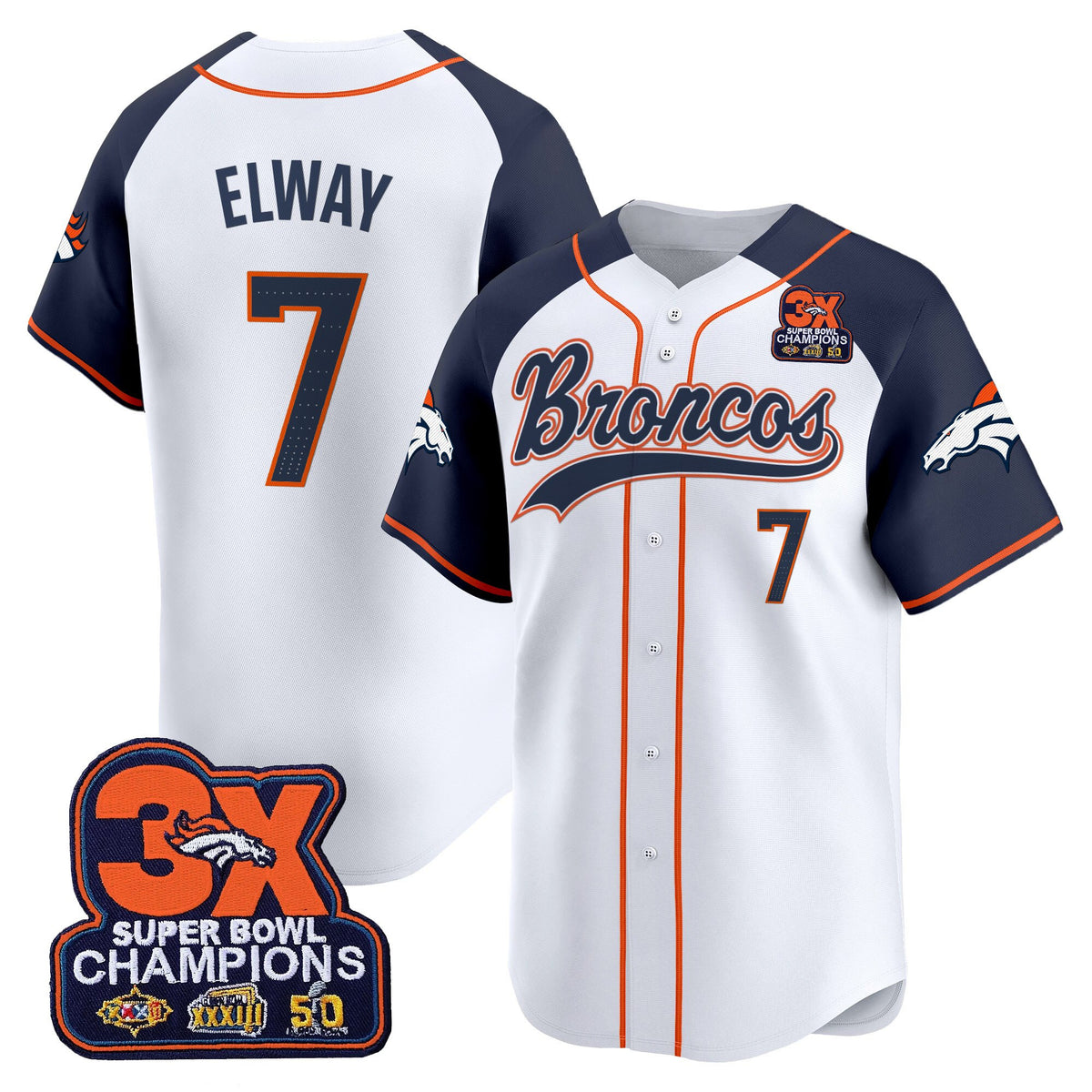 Men's Denver Broncos 2025 Vapor Baseball Jersey - All Stitched