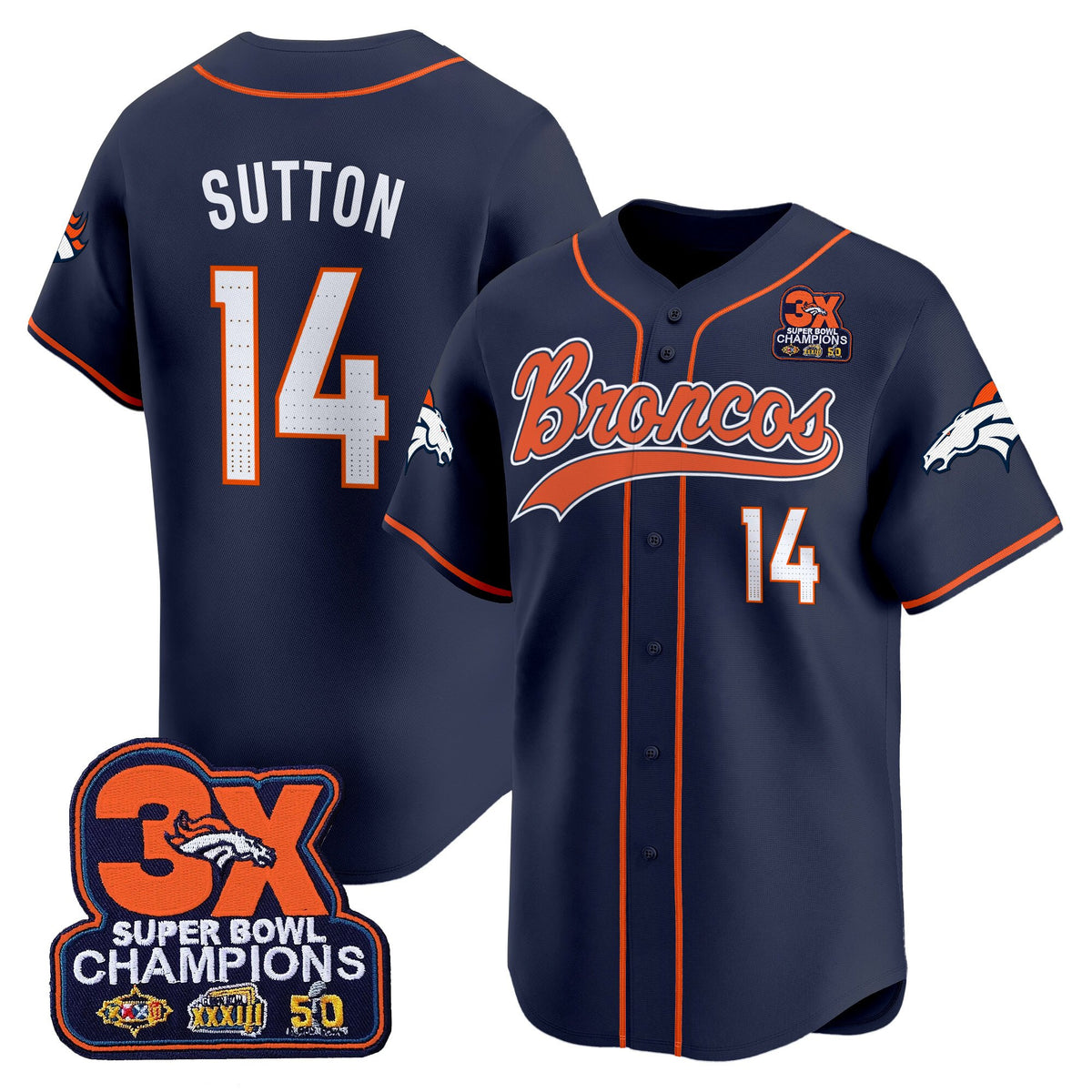 Men's Denver Broncos 2025 Vapor Baseball Jersey - All Stitched