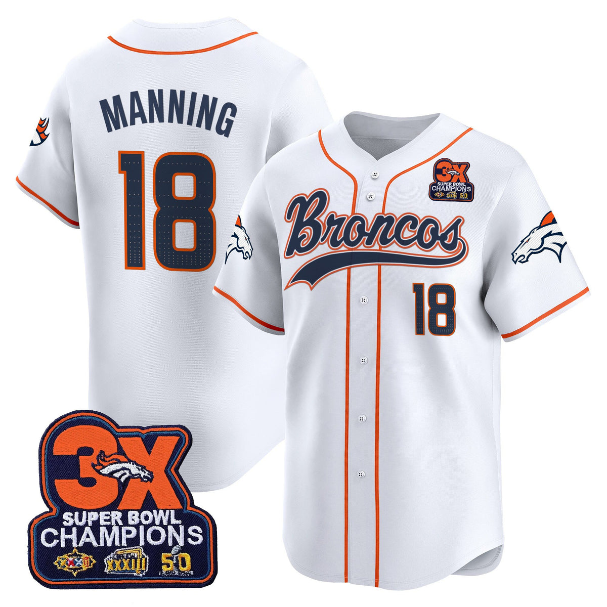 Men's Denver Broncos 2025 Vapor Baseball Jersey - All Stitched