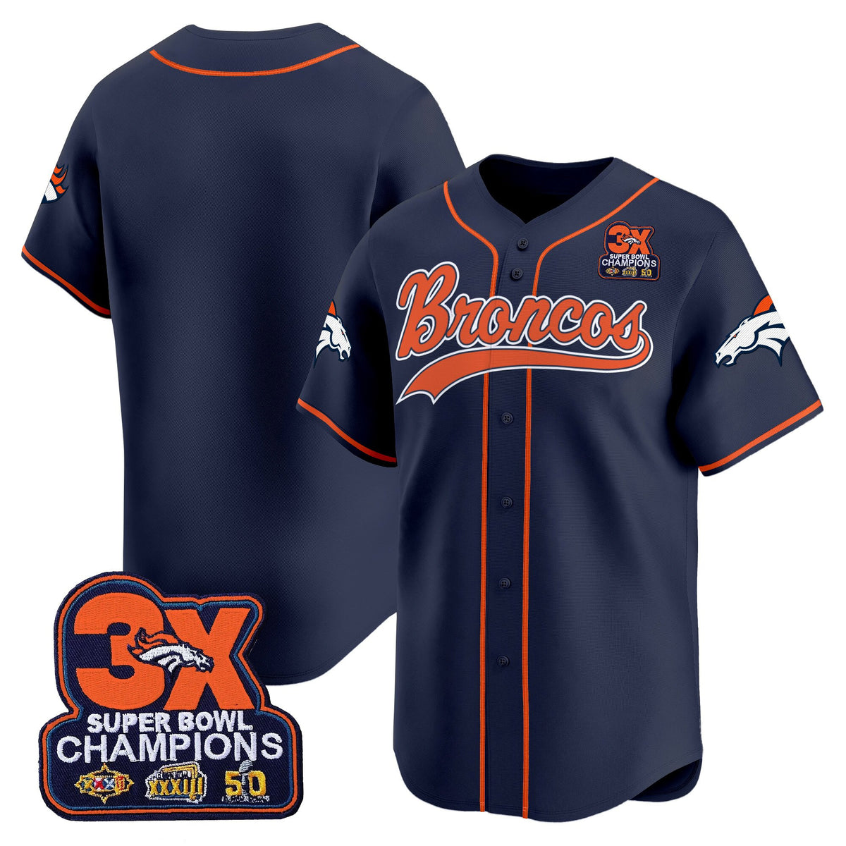 Men's Denver Broncos 2025 Vapor Baseball Jersey - All Stitched
