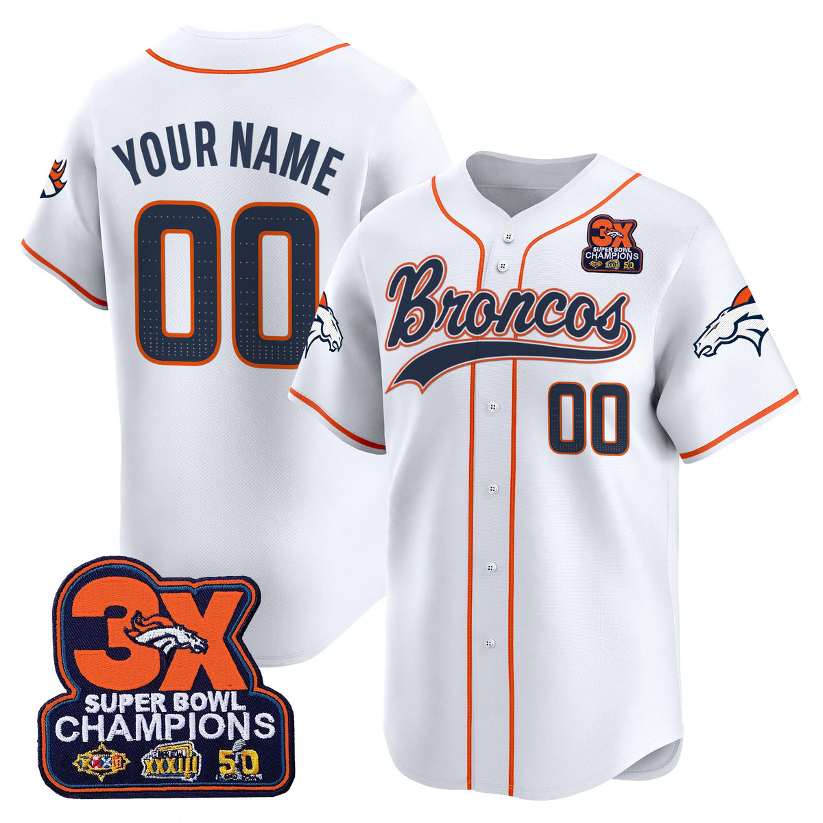 Denver Broncos 2025 Vapor Baseball Custom Jersey - All Stitched