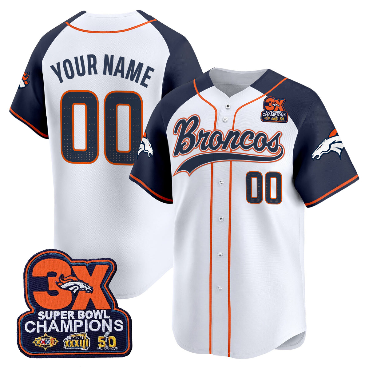 Denver Broncos 2025 Vapor Baseball Custom Jersey - All Stitched