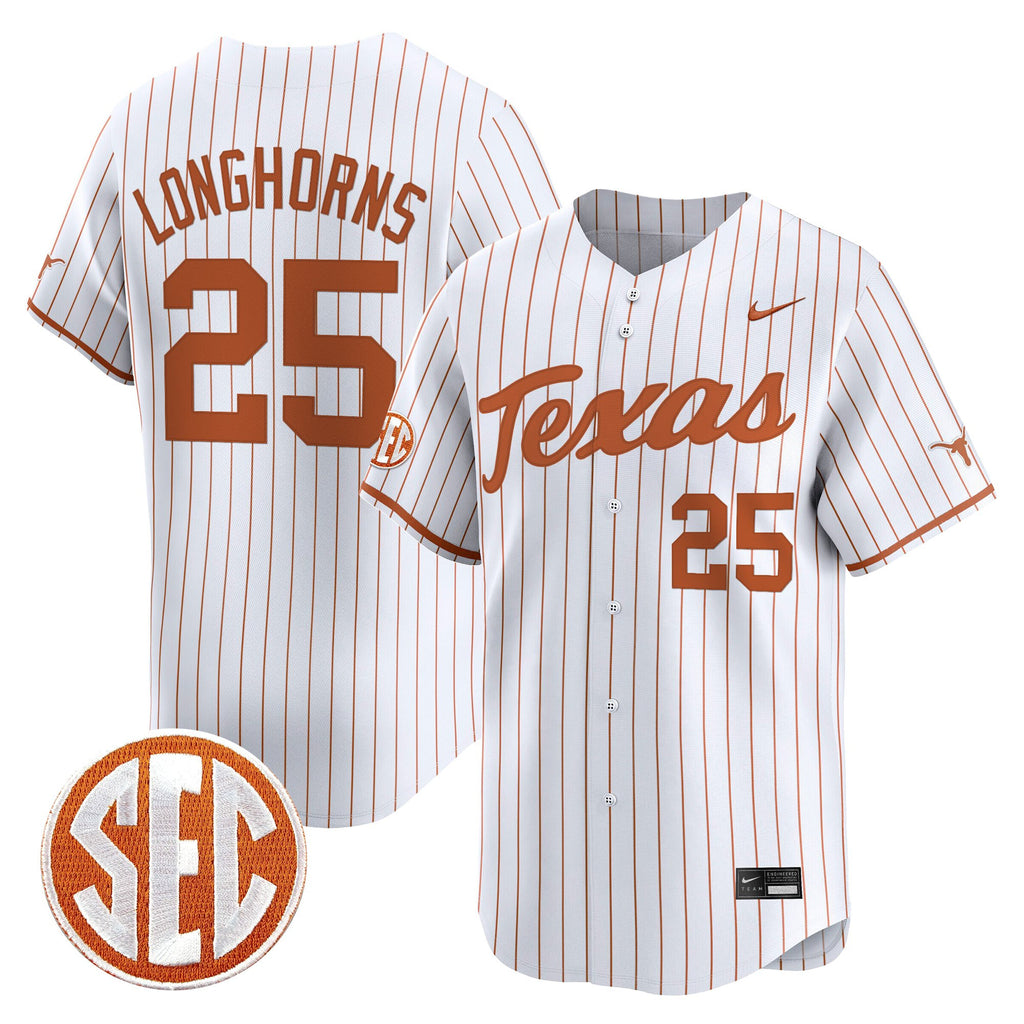 Men's Texas Longhorns 2025 Vapor Baseball Jersey - All Stitched