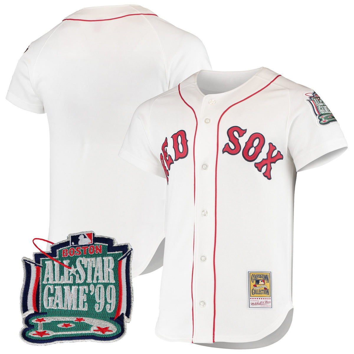 Men's Boston Red Sox Throwback Jersey - Cooperstown Collection - All Stitched