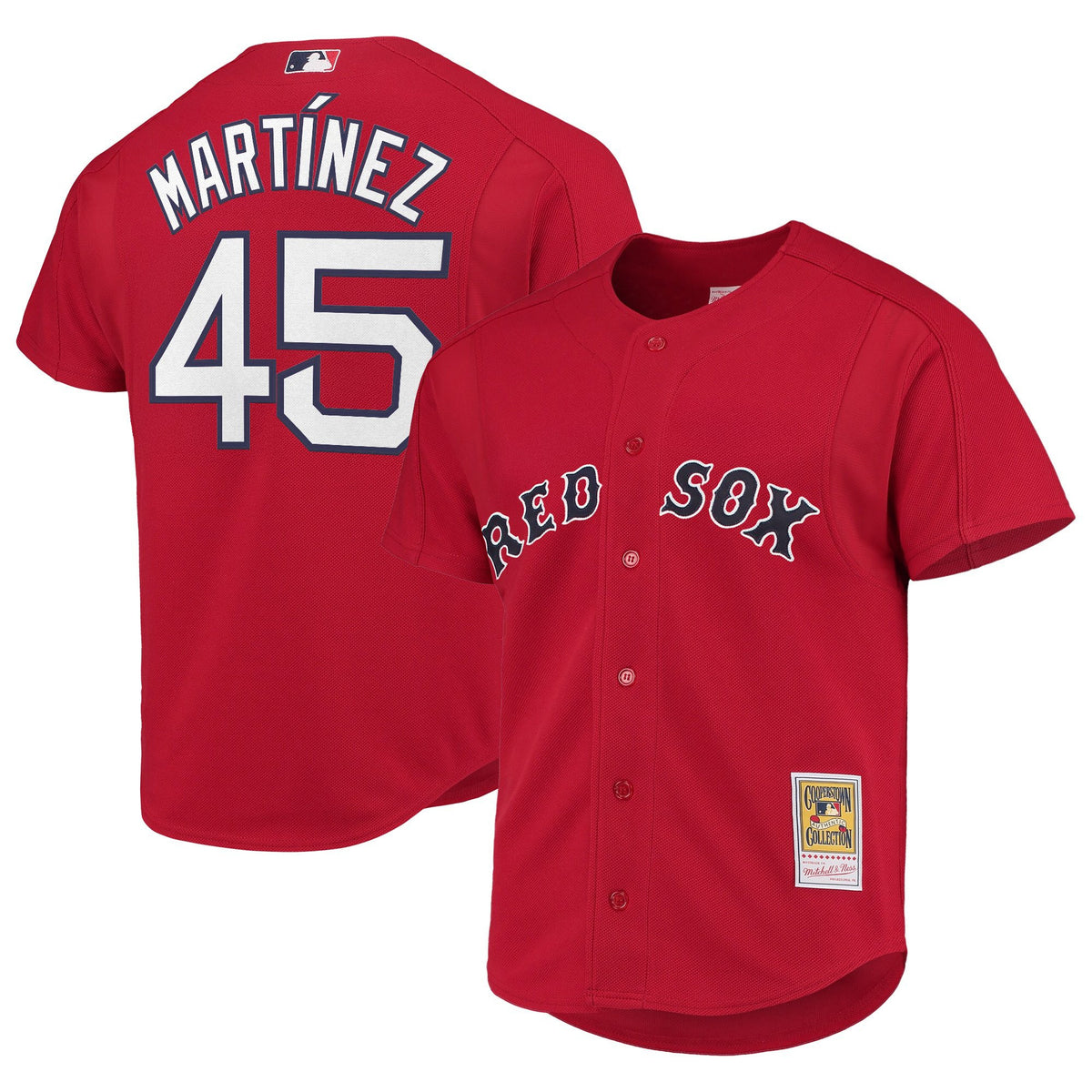 Men's Boston Red Sox Throwback Jersey - Cooperstown Collection - All Stitched