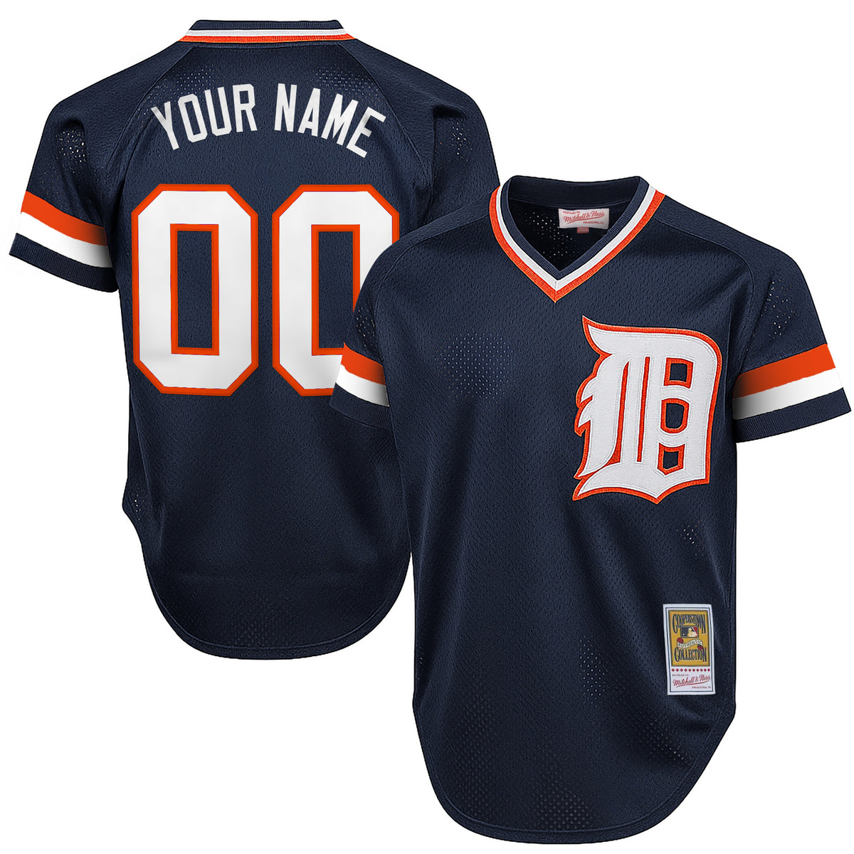 Detroit Tigers Throwback Custom Jersey - Cooperstown Collection - All Stitched