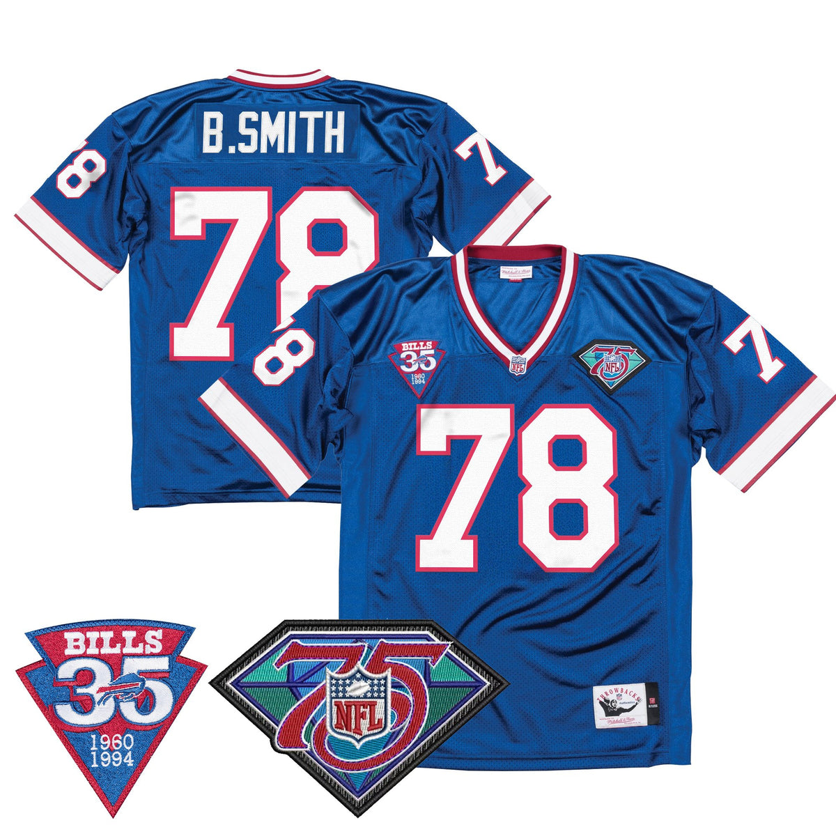 Men's Buffalo Bills Throwback Player Jersey - All Stitched