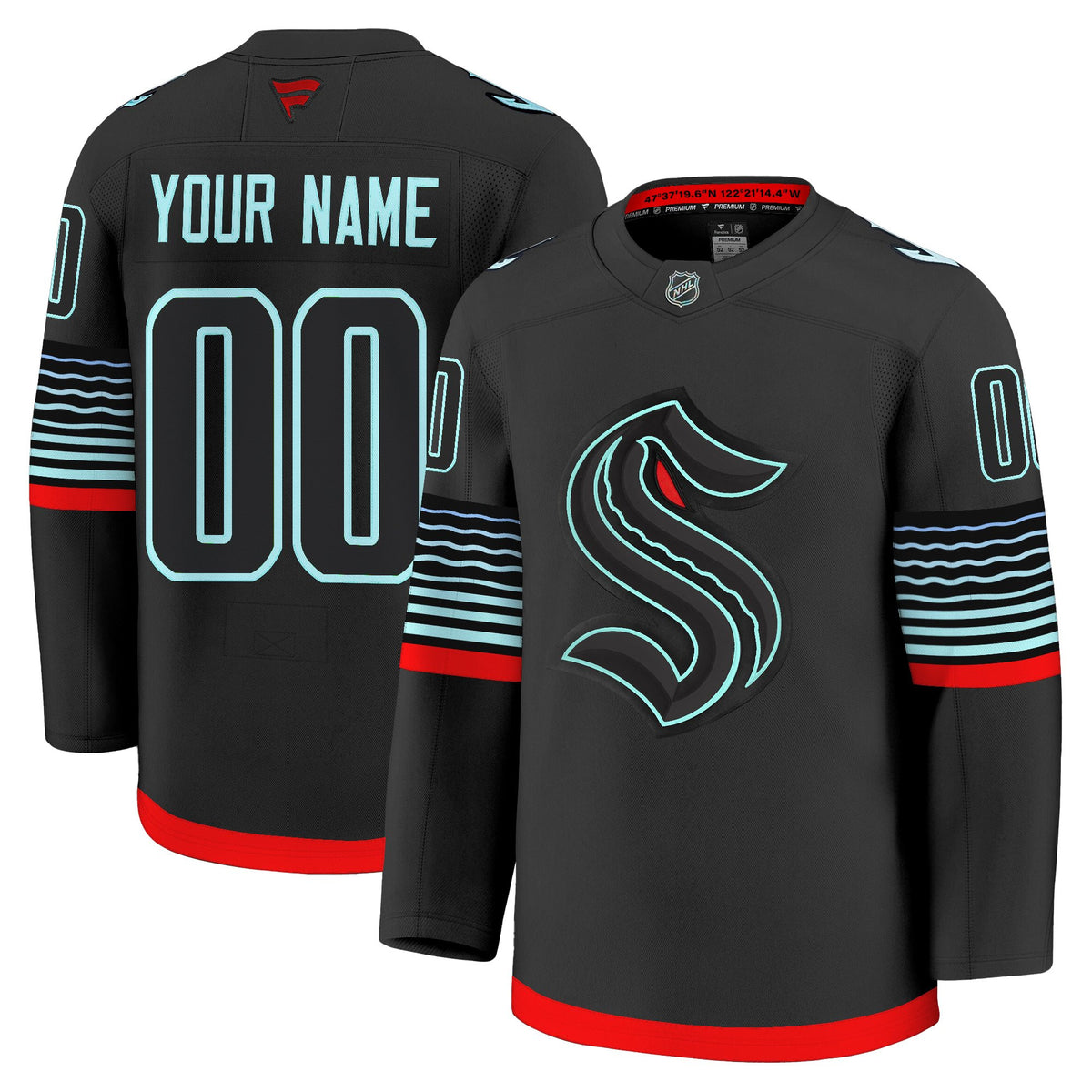 Seattle Kraken 2025 - 26 Premium Custom Jersey (Non-Glow) - All Stitched