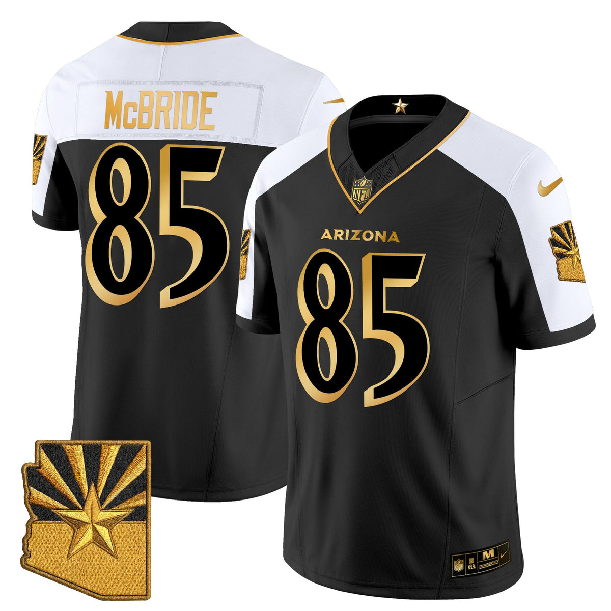 Men's Arizona Cardinals 2025 "Rivalries" Gold Vapor Limited Jersey - All Stitched
