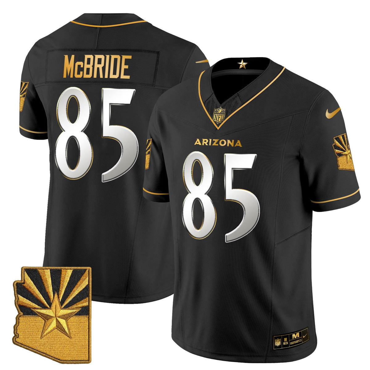 Men's Arizona Cardinals 2025 "Rivalries" Gold Vapor Limited Jersey - All Stitched