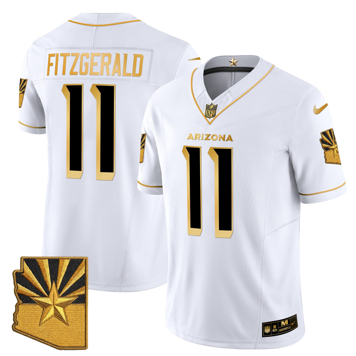 Men's Arizona Cardinals 2025 "Rivalries" Gold Vapor Limited Jersey - All Stitched