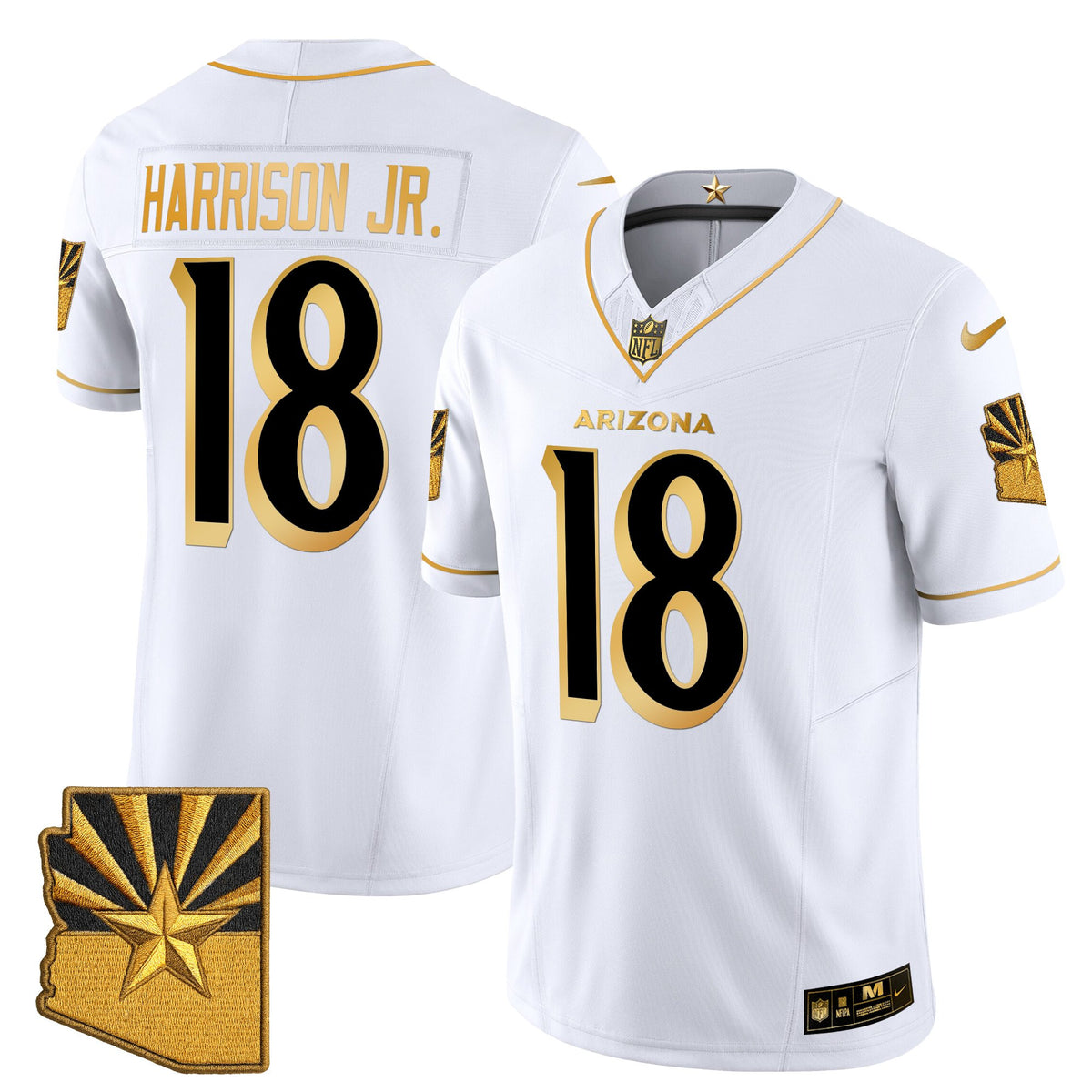 Men's Arizona Cardinals 2025 "Rivalries" Gold Vapor Limited Jersey - All Stitched