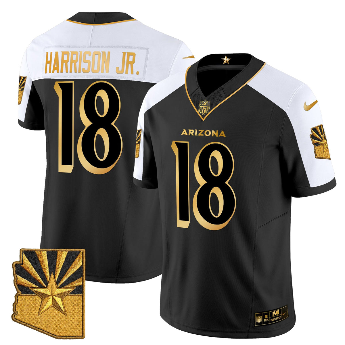 Men's Arizona Cardinals 2025 "Rivalries" Gold Vapor Limited Jersey - All Stitched