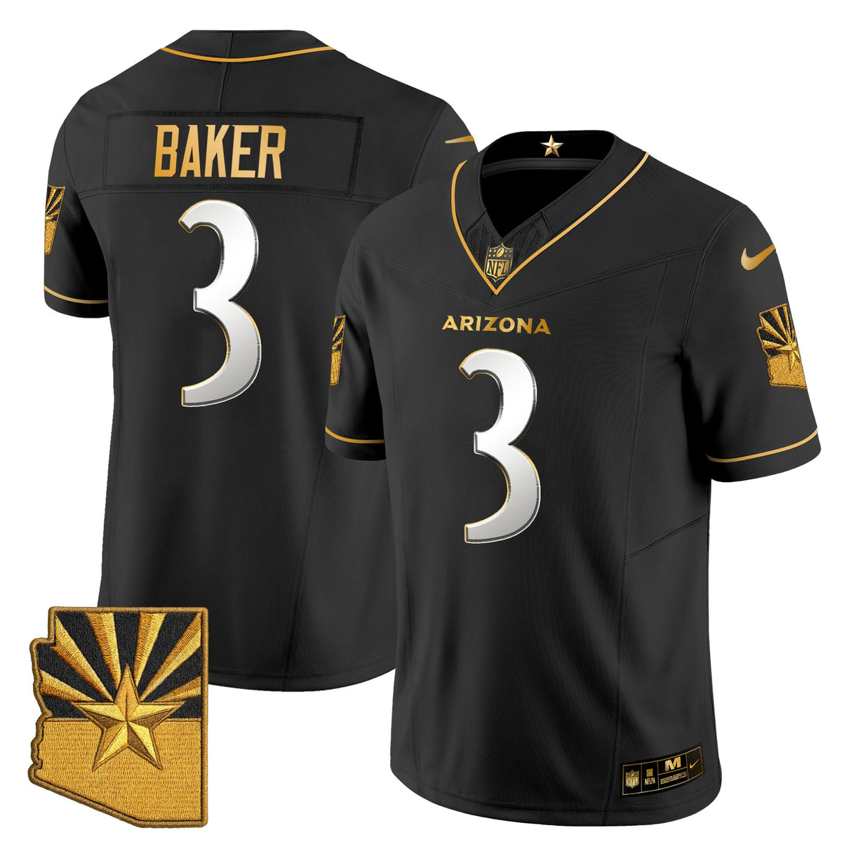 Men's Arizona Cardinals 2025 "Rivalries" Gold Vapor Limited Jersey - All Stitched