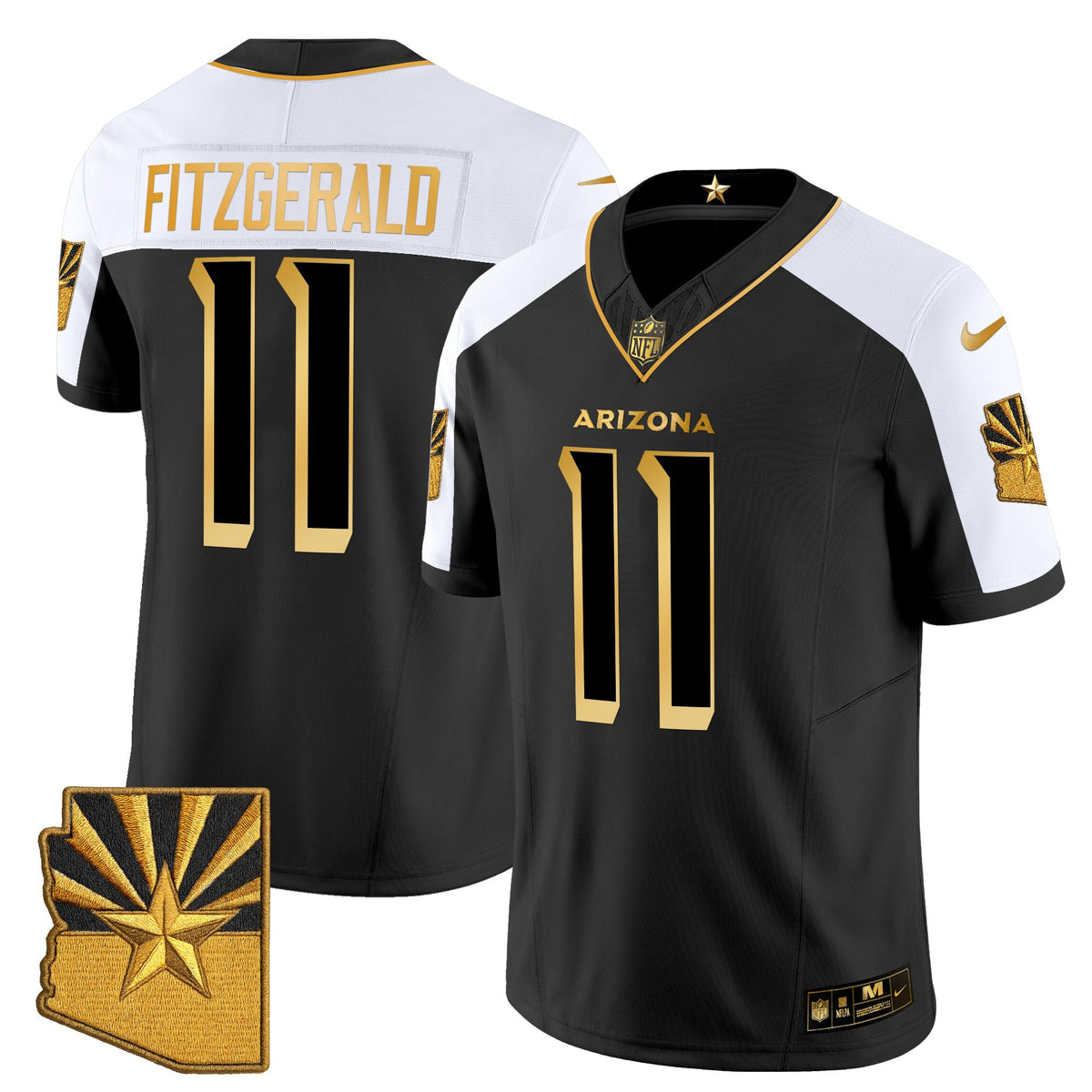 Men's Arizona Cardinals 2025 "Rivalries" Gold Vapor Limited Jersey - All Stitched