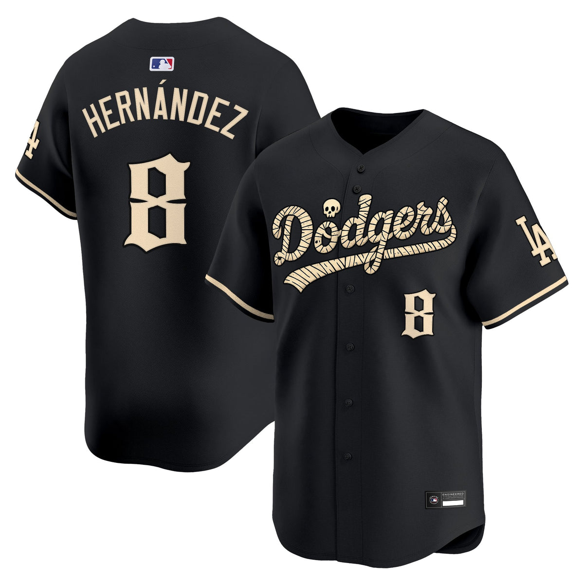 Los Angeles Dodgers 'Halloween Mummy Edition' Premier Limited Jersey - Stitched