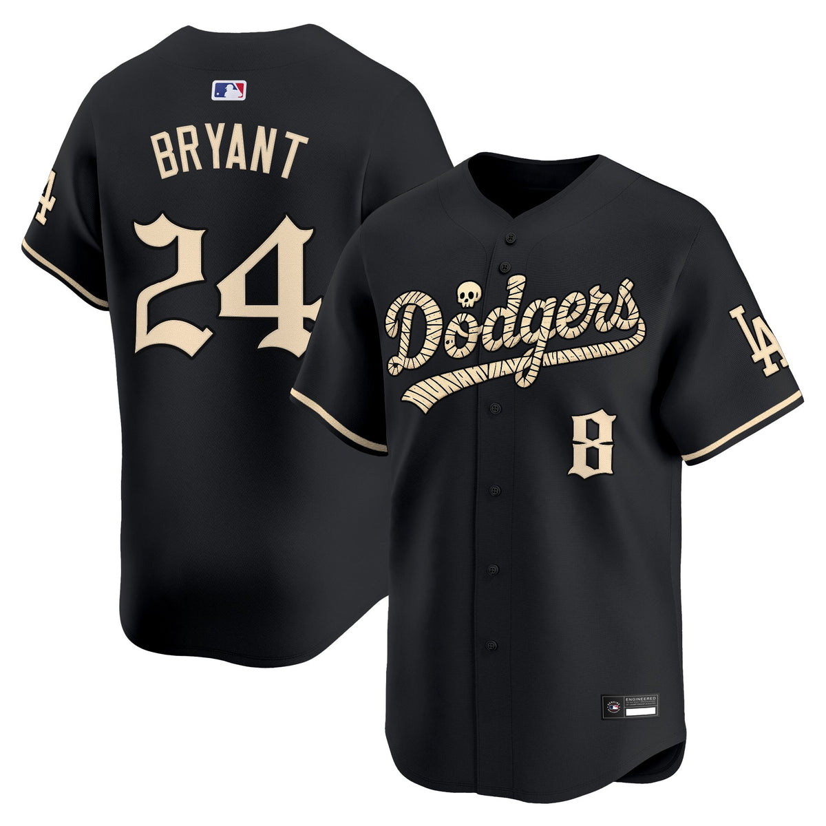 Los Angeles Dodgers 'Halloween Mummy Edition' Premier Limited Jersey - Stitched