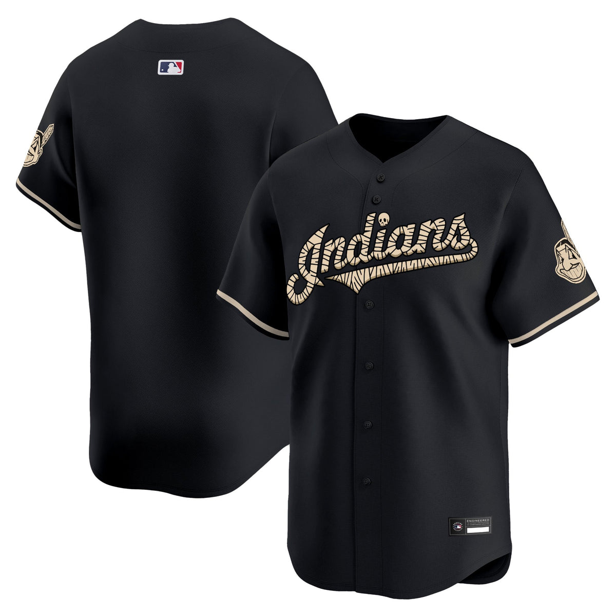 Cleveland Indians 'Halloween Mummy Edition' Vapor Premier Limited Jersey - Stitched