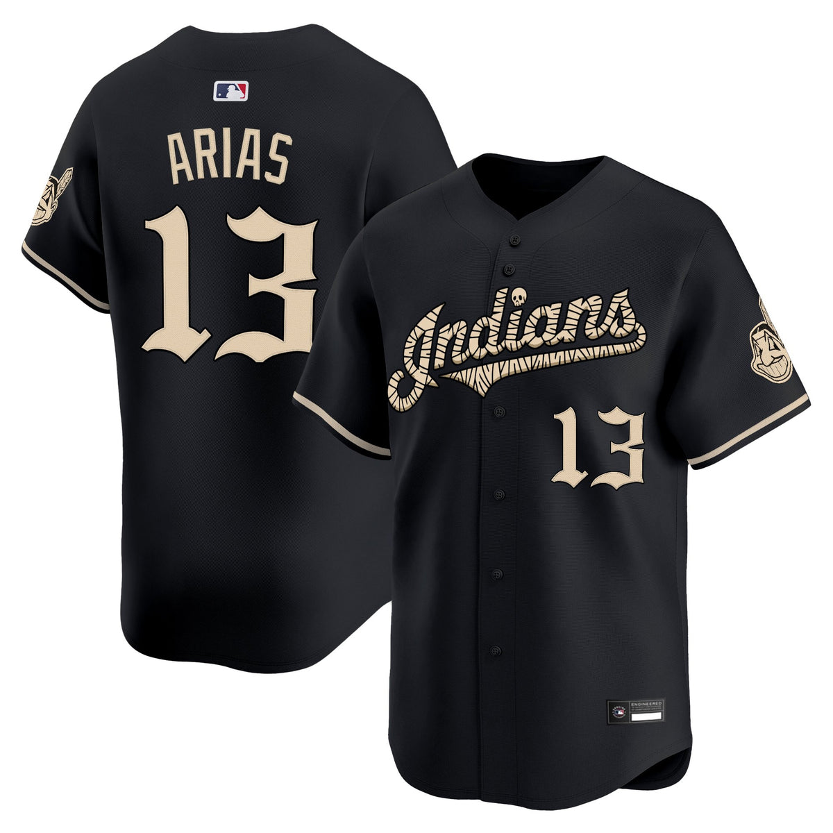 Cleveland Indians 'Halloween Mummy Edition' Vapor Premier Limited Jersey - Stitched