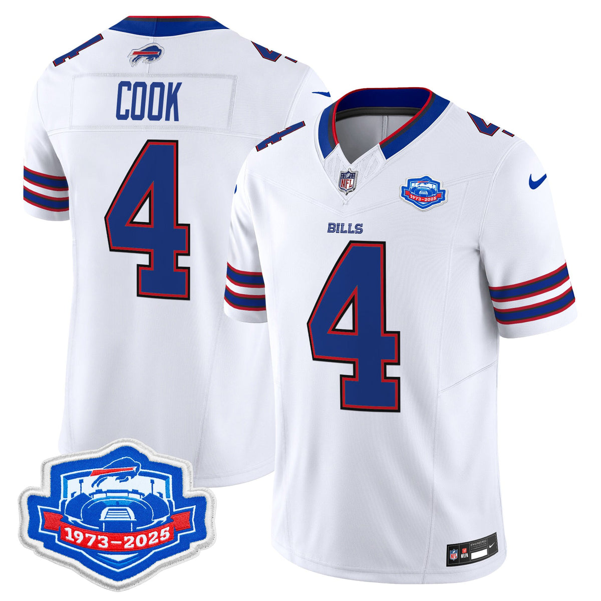 Men's Buffalo Bills 2025 Farewell Season Patch Vapor Limited Jersey - All Stitched