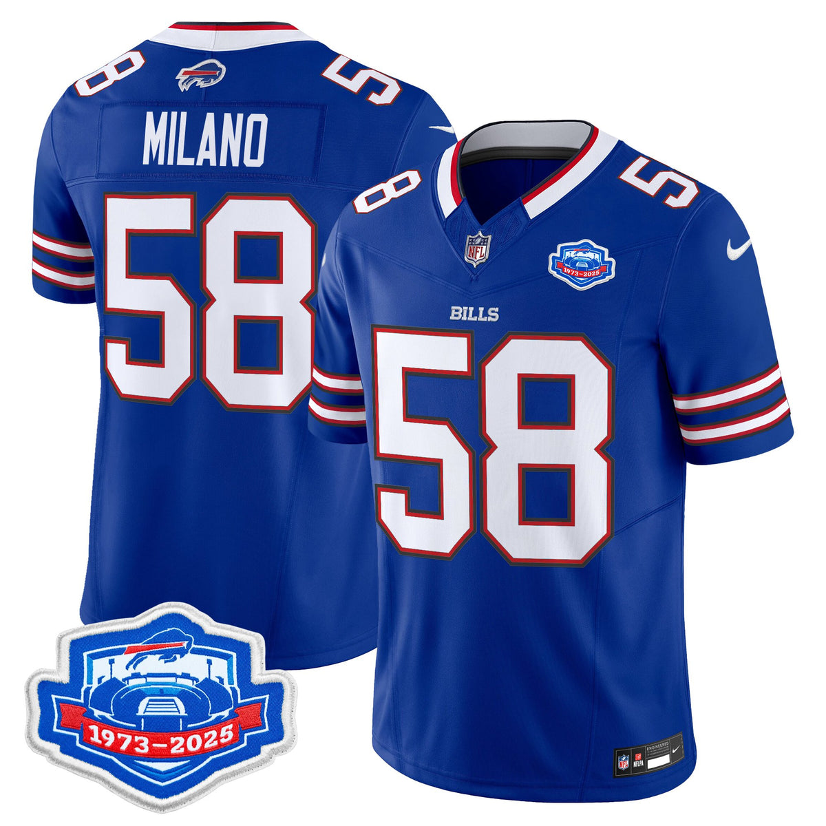 Men's Buffalo Bills 2025 Farewell Season Patch Vapor Limited Jersey - All Stitched