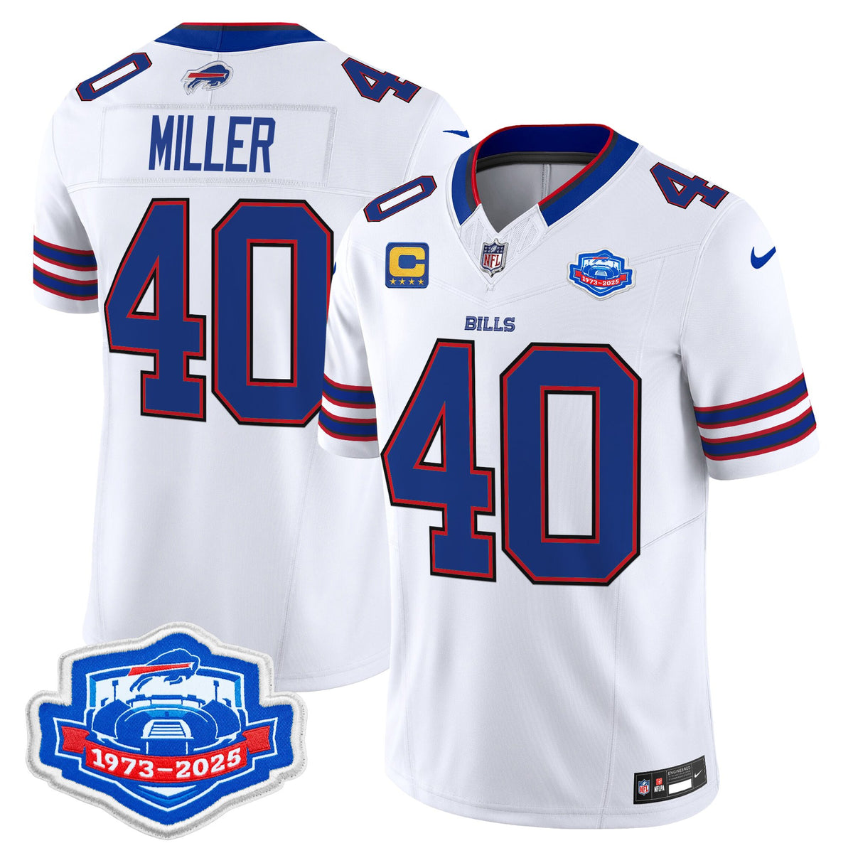 Men's Buffalo Bills 2025 Farewell Season Patch Vapor Limited Jersey - All Stitched