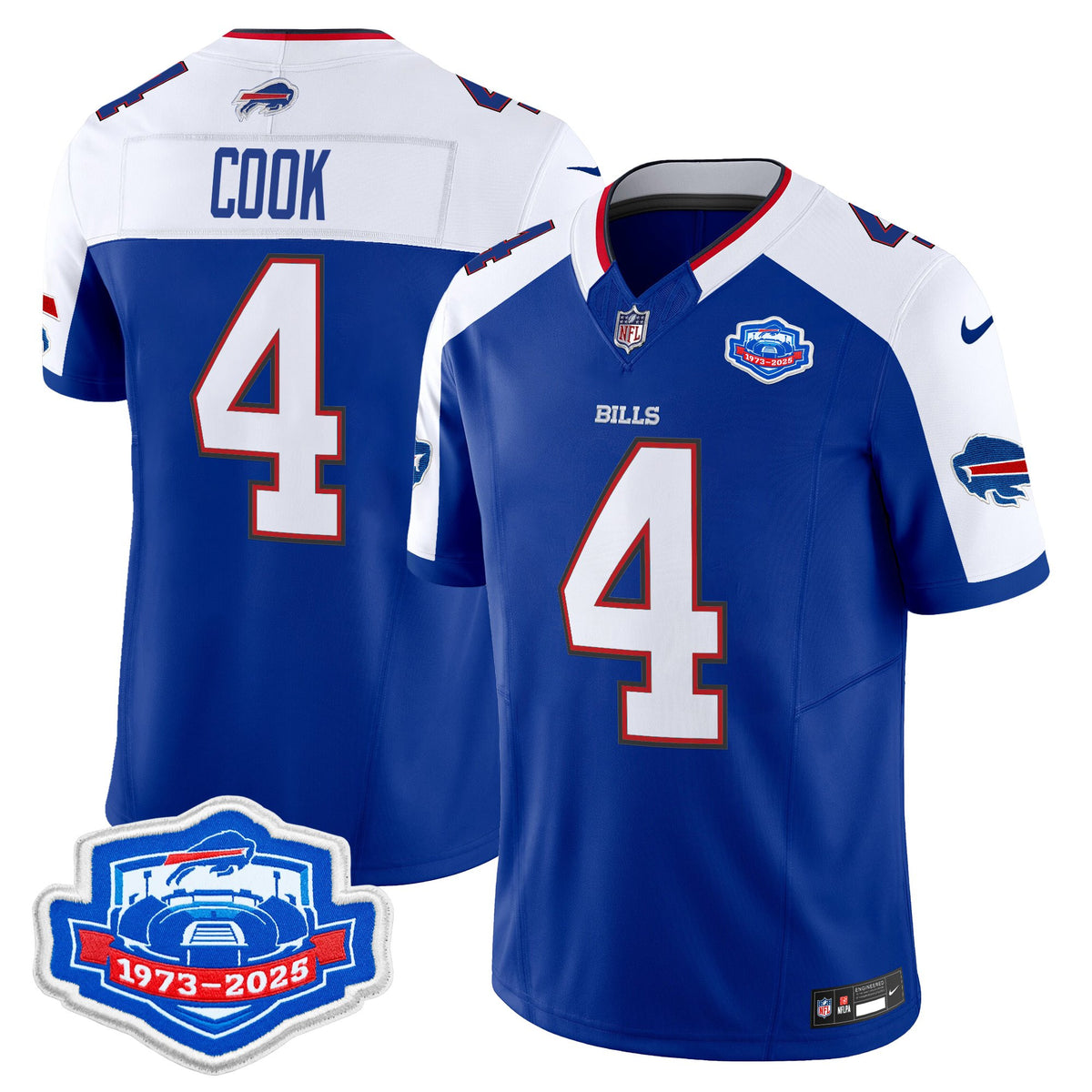 Men's Buffalo Bills 2025 Farewell Season Patch Vapor Limited Jersey - All Stitched