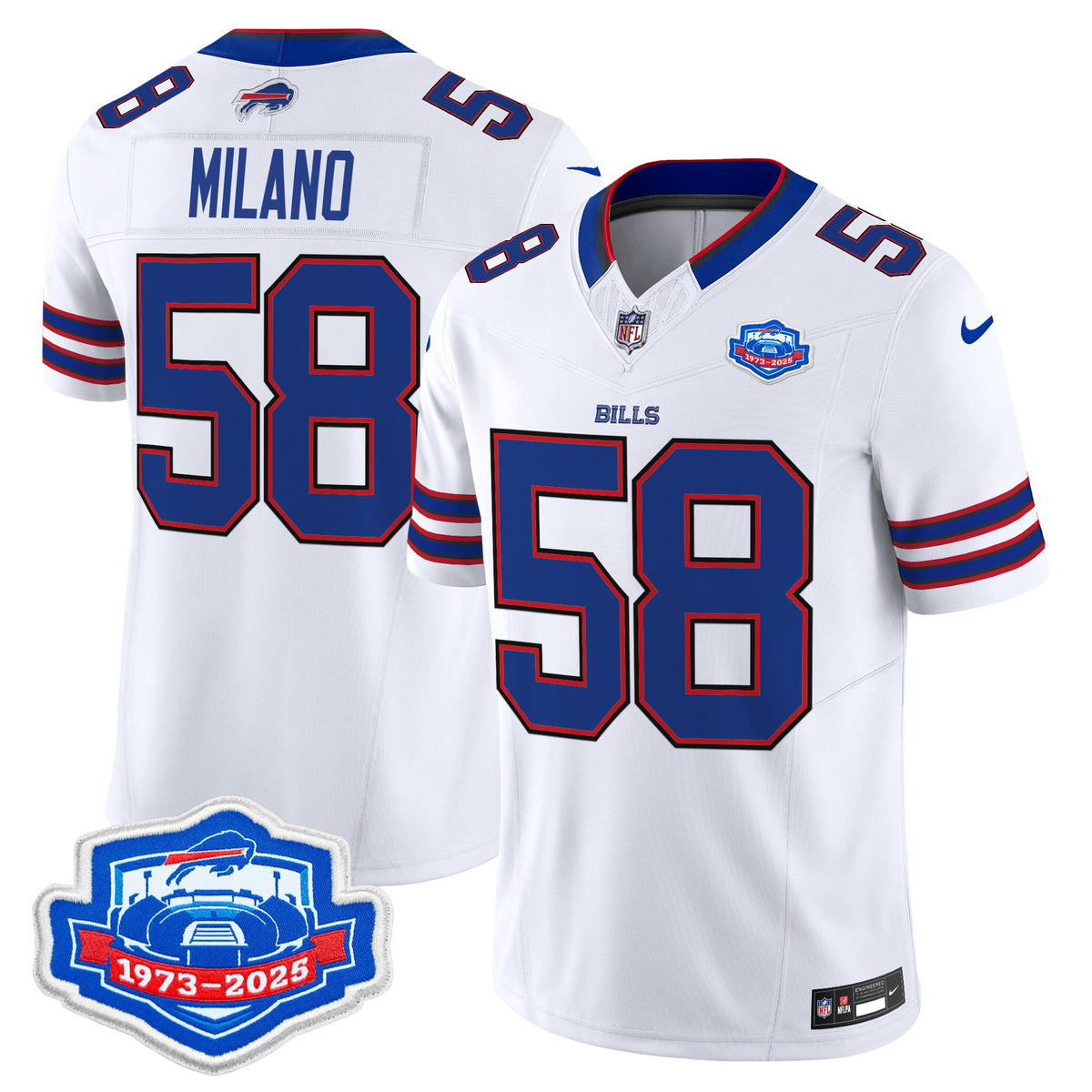 Men's Buffalo Bills 2025 Farewell Season Patch Vapor Limited Jersey - All Stitched