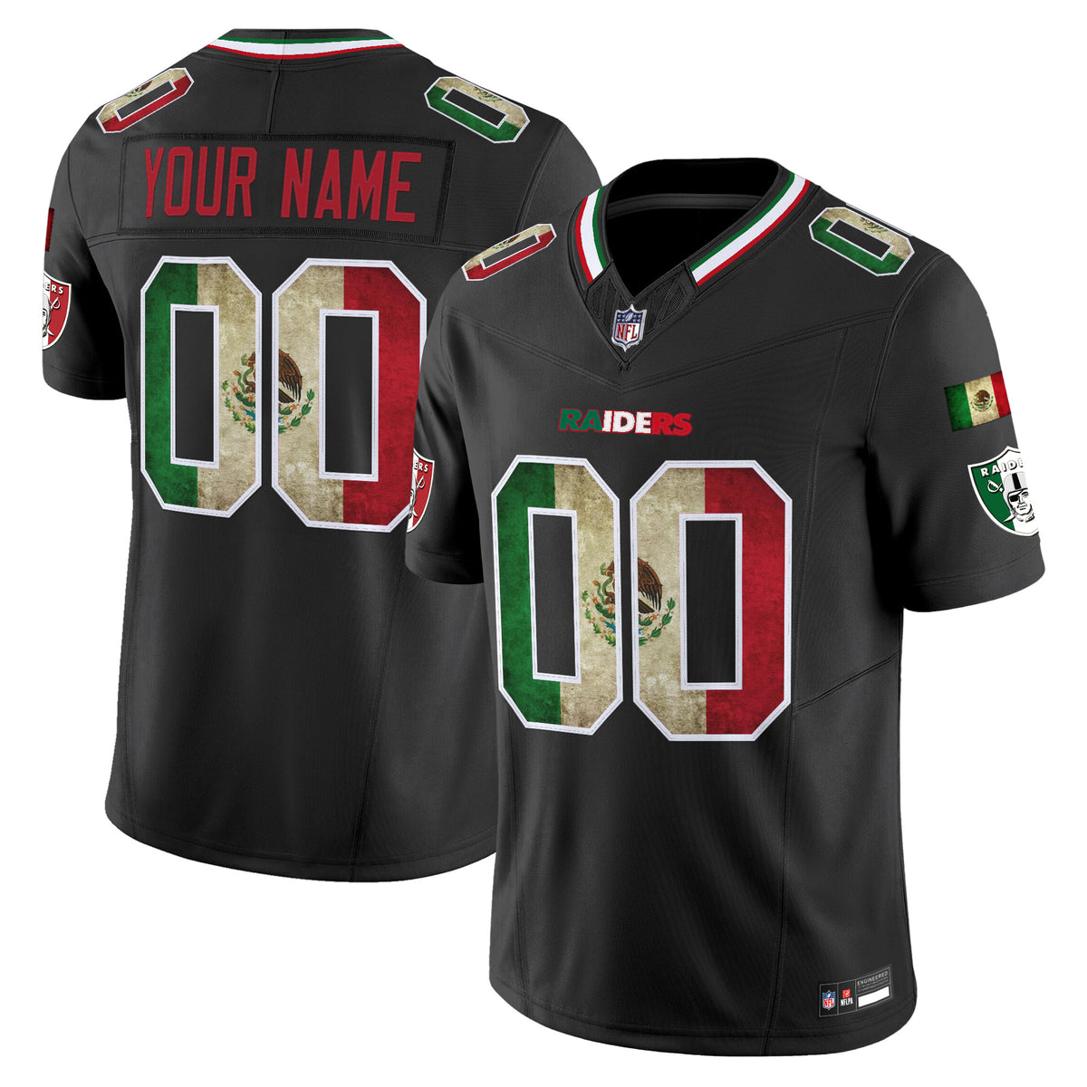 Las Vegas Raiders Mexico Vapor Limited Custom Jersey - All Stitched