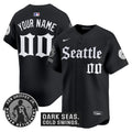 Seattle Mariners 'Gothic Edition' Vapor Premier Limited Custom Jersey - Ken Griffey Jr. Patch - All Stitched