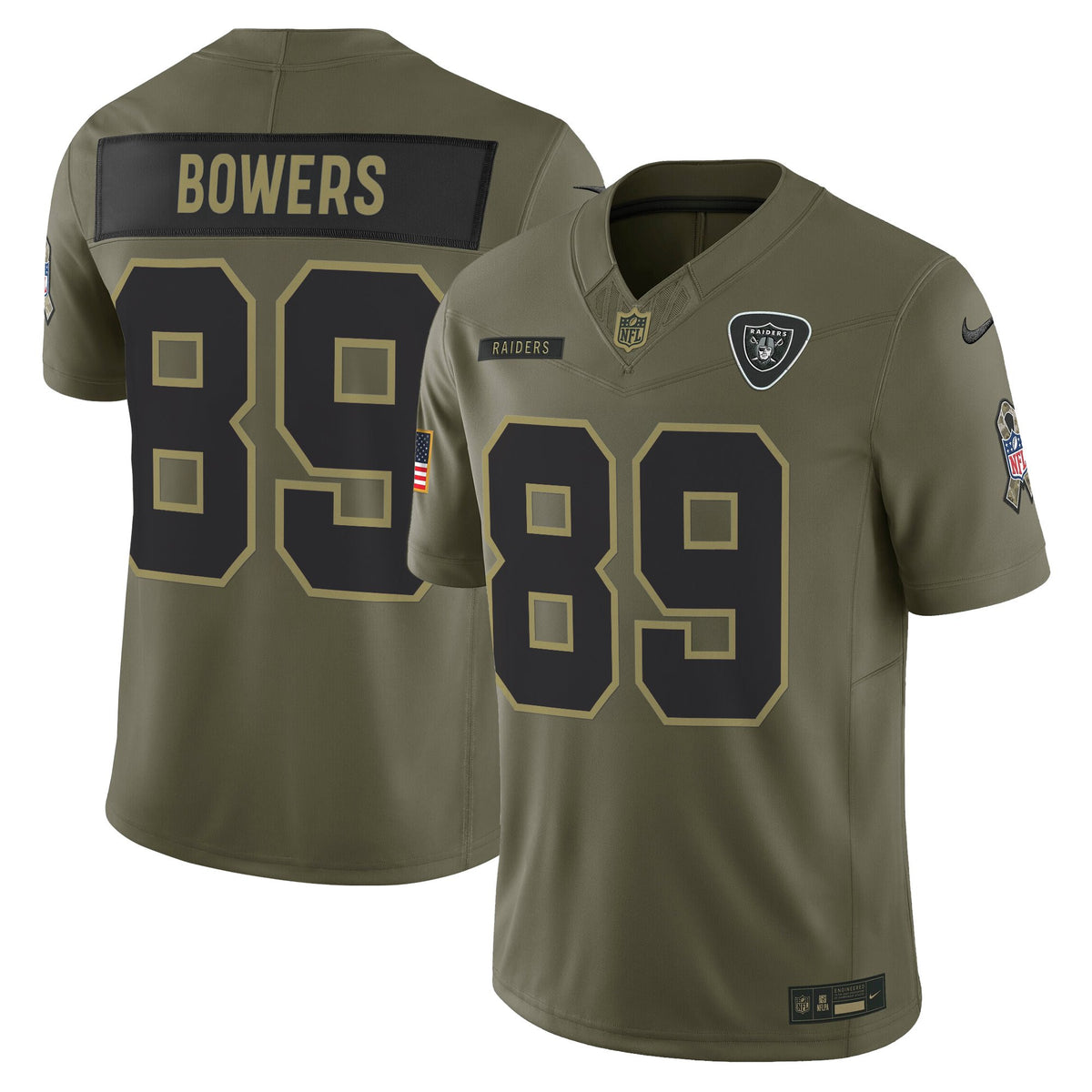 Las Vegas Raiders 2025 Salute to Service Vapor Limited Jersey - All Stitched