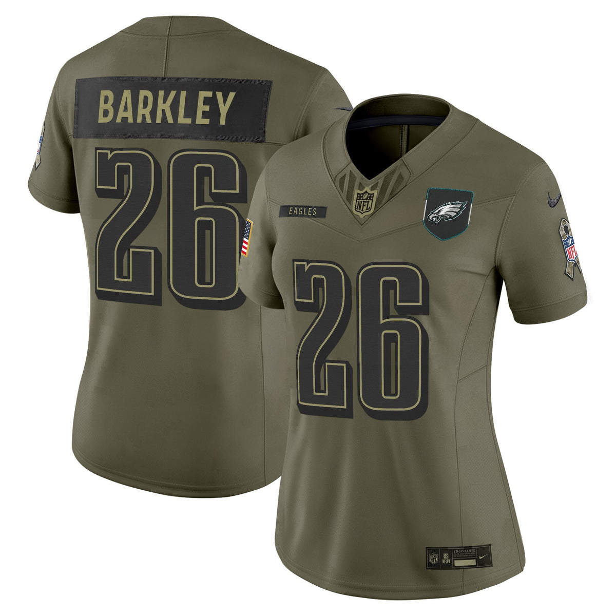 Women's Philadelphia Eagles 2025 Salute to Service Limited Jersey - All Stitched