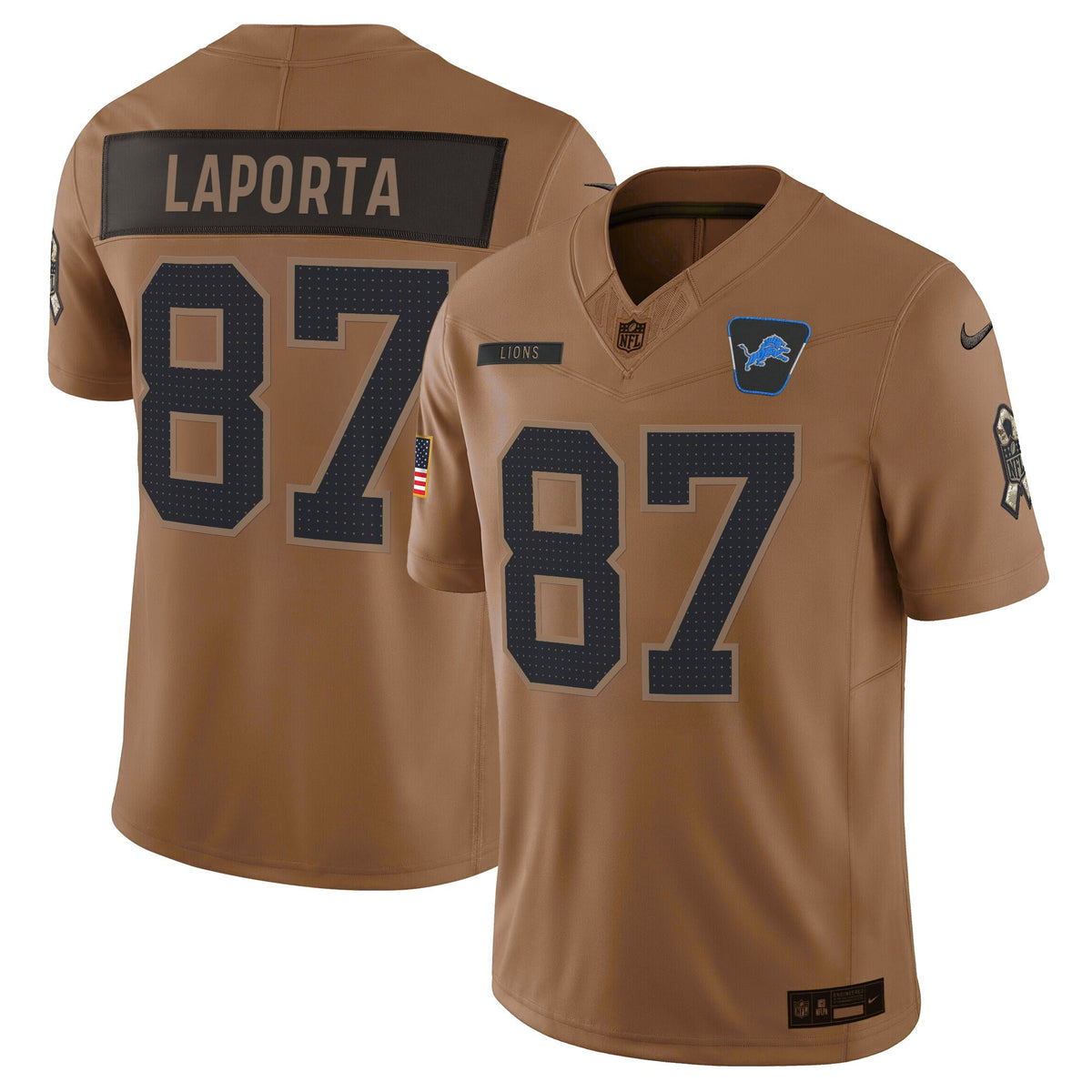 Men's Detroit Lions 2025 Salute to Service Vapor Limited Jersey - All Stitched