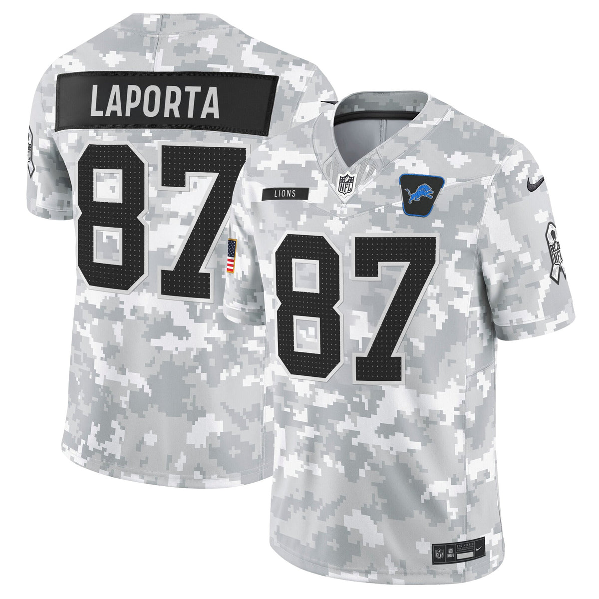 Men's Detroit Lions 2025 Salute to Service Vapor Limited Jersey - All Stitched