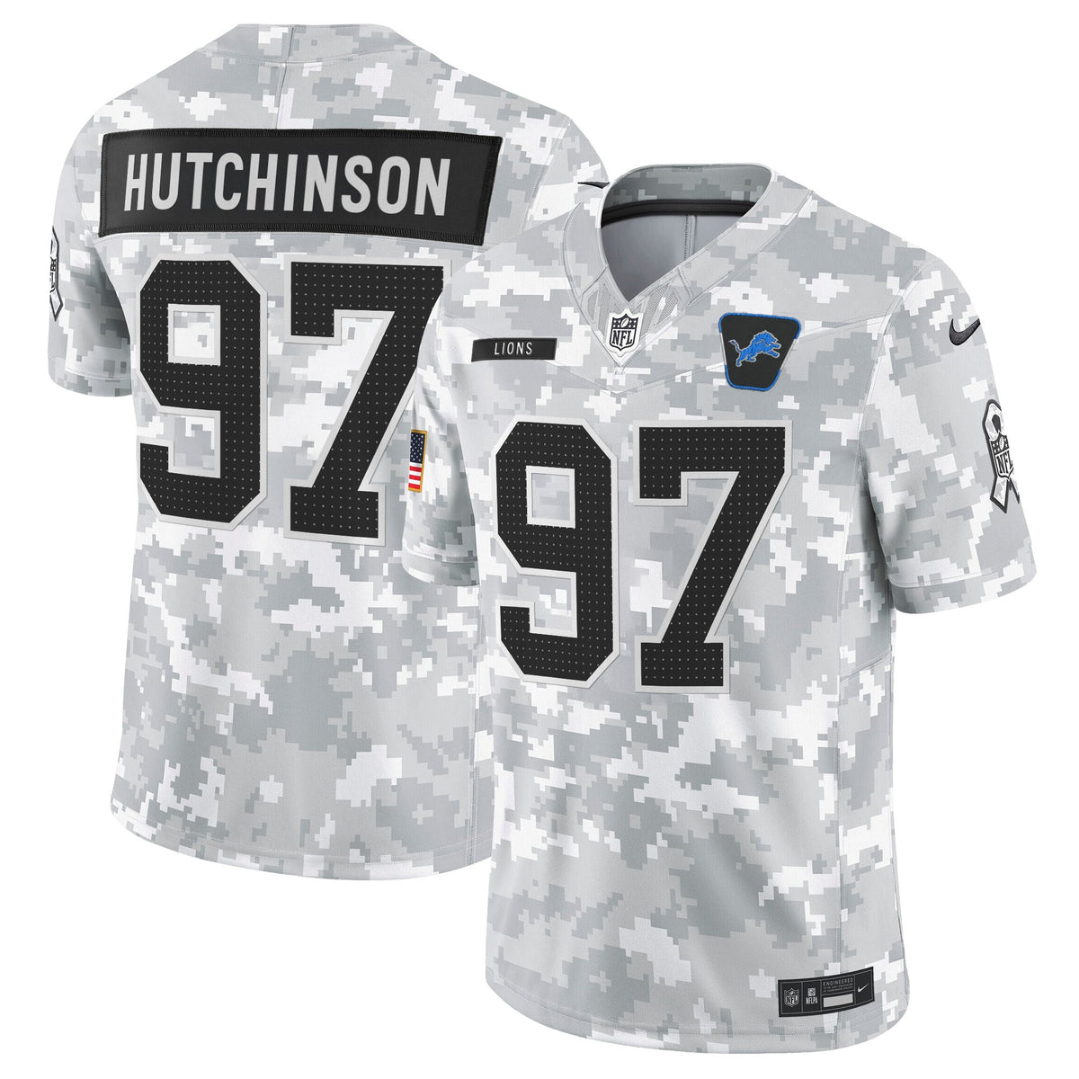 Men's Detroit Lions 2025 Salute to Service Vapor Limited Jersey - All Stitched