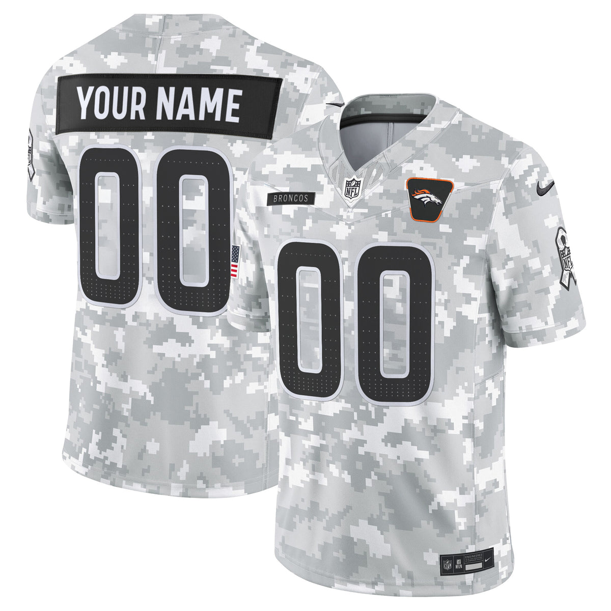 Denver Broncos 2025 Salute to Service Vapor Limited Custom Jersey - All Stitched