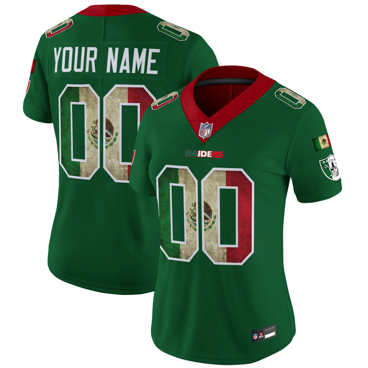 Las Vegas Raiders Mexico Vapor Limited Custom Jersey - All Stitched