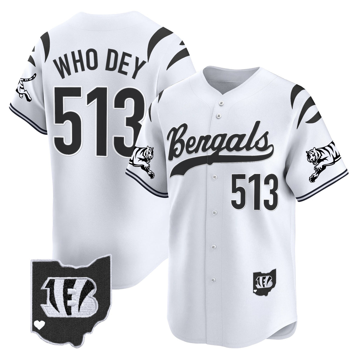 Men's Cincinnati Bengals 2025 Vapor Limited Baseball Jersey V2 - All Stitched