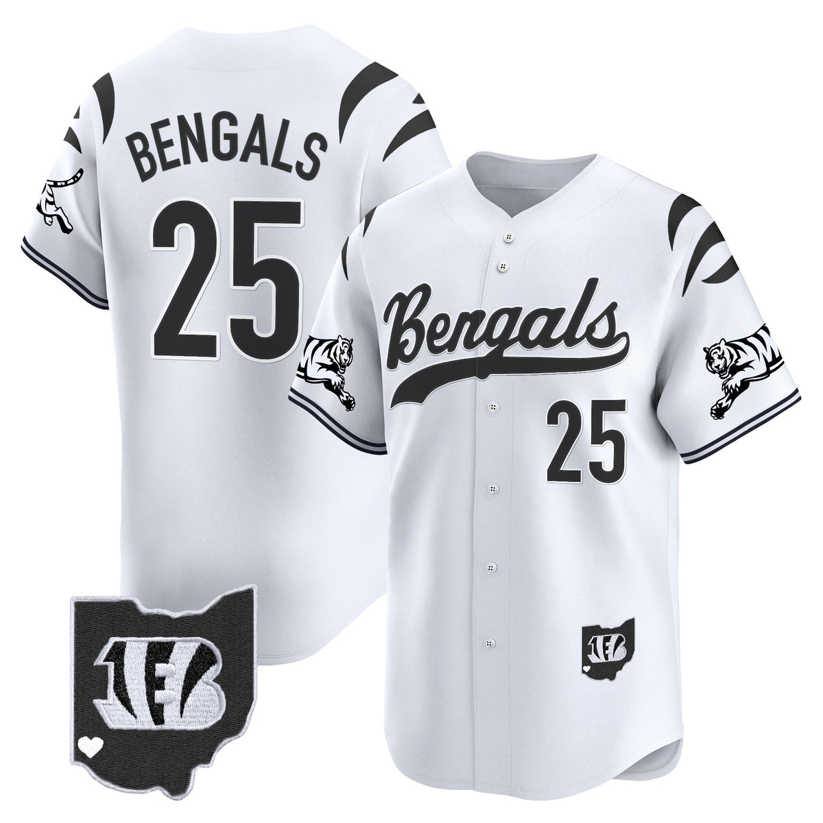 Men's Cincinnati Bengals 2025 Vapor Limited Baseball Jersey V2 - All Stitched