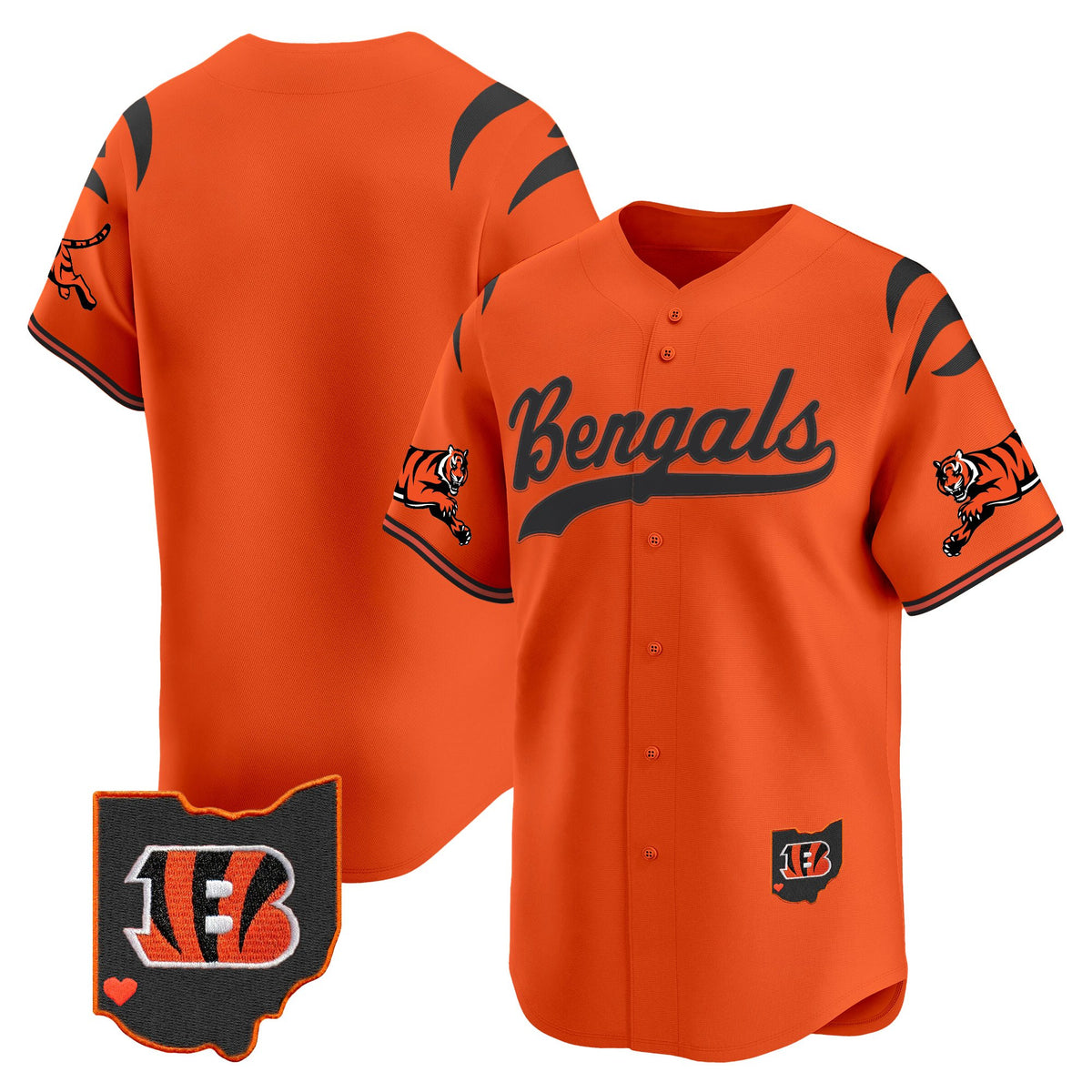 Men's Cincinnati Bengals 2025 Vapor Limited Baseball Jersey V2 - All Stitched