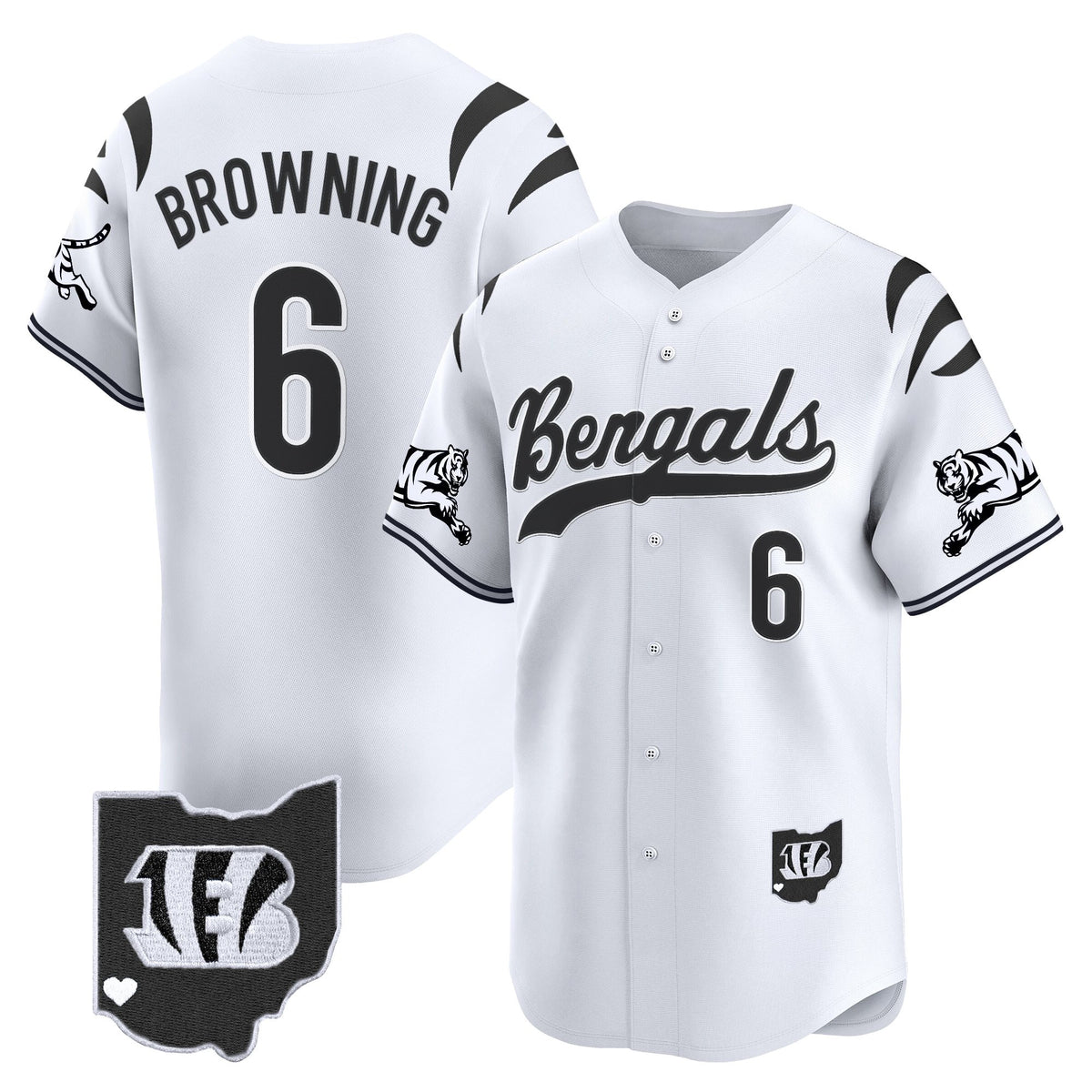 Men's Cincinnati Bengals 2025 Vapor Limited Baseball Jersey V2 - All Stitched